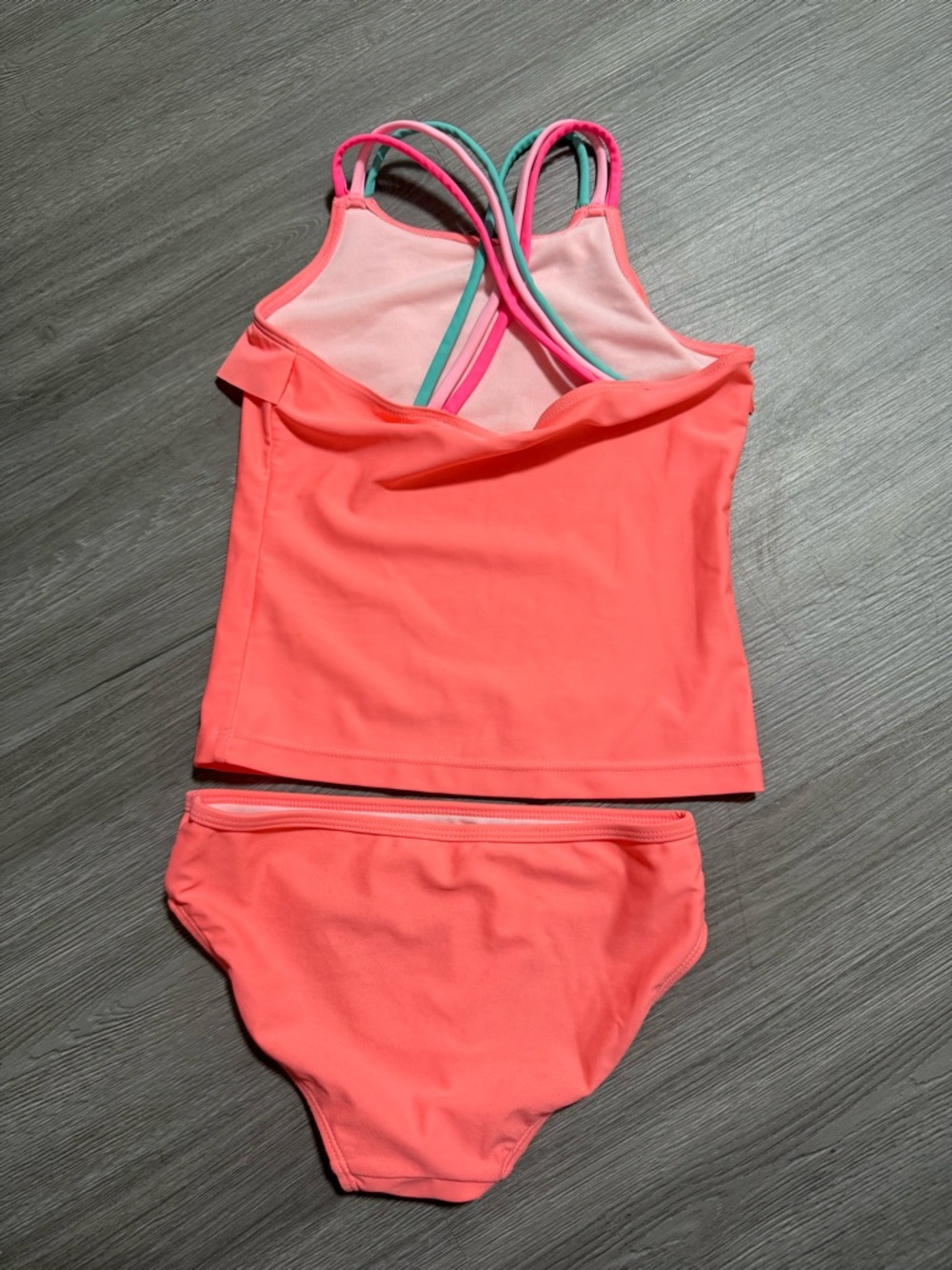 Carter's Coral Pink Ruffle Tankini Set - Picture 2 of 3